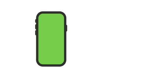 Phone with green screen, chroma key. Bubble style speech dialogue. Stock Footage 267374089