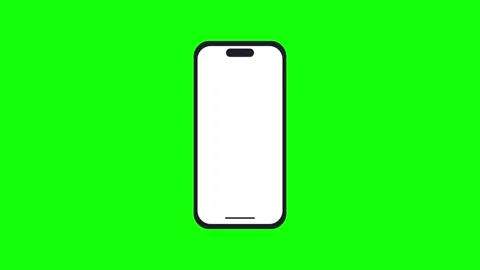 Phone Green Screen Chroma Key Standing Element Video stock 343928566