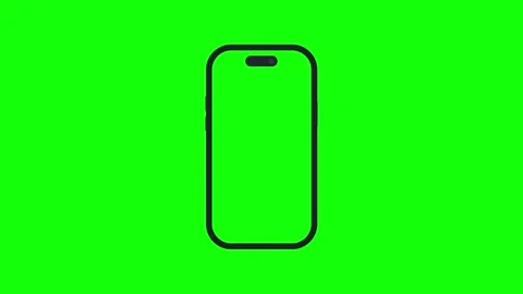 Phone Green Screen Chroma Key Element Video stock 343928581