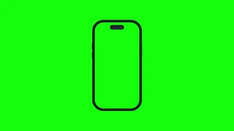 Phone Green Screen Chroma Key Element Video stock 343928592