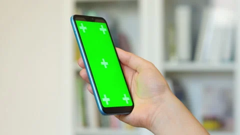 Phone green screen gesture Video stock 133000436