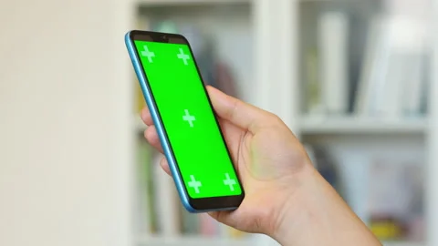 Phone green screen gesture Video stock 133002102