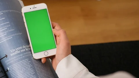 Phone green screen paper Stock-Footage 102833262
