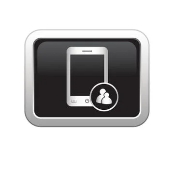 Phone group icon black Stock Illustration