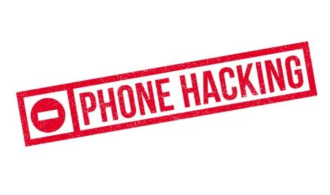 Phone Hacking rubber stamp Stock Illustration