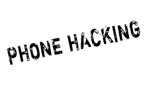 Phone Hacking rubber stamp Stock Illustration