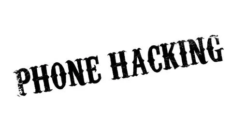 Phone Hacking rubber stamp Stock Illustration