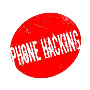 Phone Hacking rubber stamp Stock Illustration