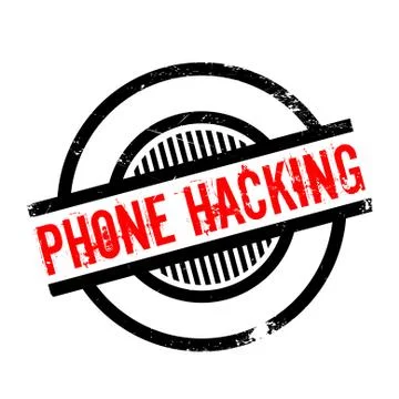Phone Hacking rubber stamp Stock Illustration
