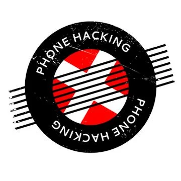 Phone Hacking rubber stamp Stock Illustration
