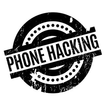 Phone Hacking rubber stamp Stock Illustration