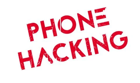 Phone Hacking rubber stamp Stock Illustration