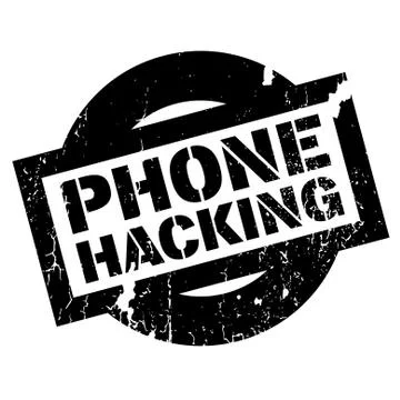 Phone Hacking rubber stamp Stock Illustration