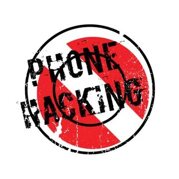 Phone Hacking rubber stamp Stock Illustration
