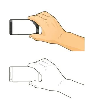 Phone in hand Stock Illustration