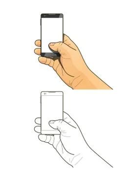 Phone in hand Stock Illustration