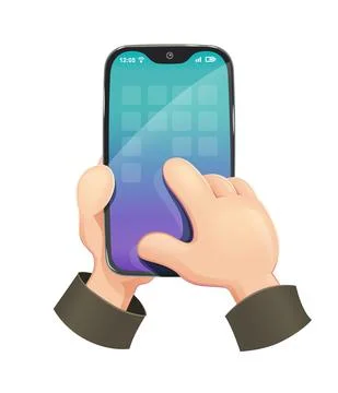 Phone in hand. Modern smartphone. Vector illustration. Stock Illustration
