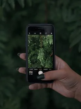 Phone in hand Stock-Fotos