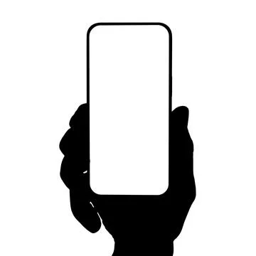 A phone in a hand on a transparent background in vector format 스톡 일러스트