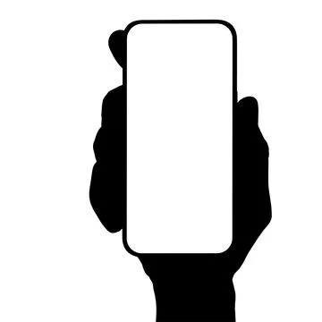 A phone in a hand on a transparent background in vector format 스톡 일러스트