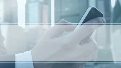 The phone in the hands slide for presentation Stock Footage 93459873
