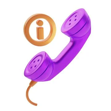 Phone handset 3d rendered icon Stock Illustration
