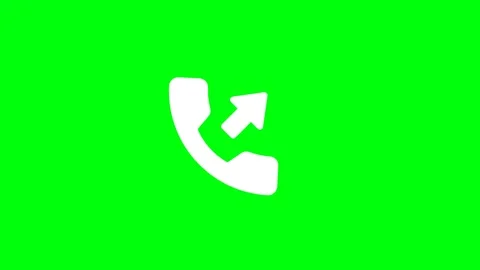 Phone handset and an arrow pointing to the right, indicating an outgoing call Stock Footage 313378755
