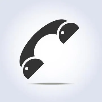 Phone handset icon Stock Illustration