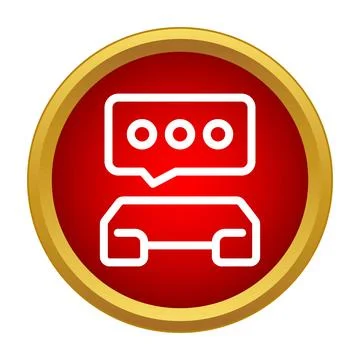 Phone handset receiving chat message communication icon Stock Illustration