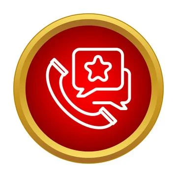 Phone handset with speech bubbles rating customer service Stock Illustration