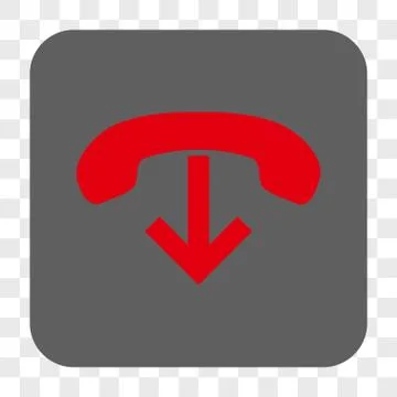 Phone Hang Up Interface Toolbar Button Illustrazione stock