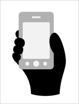 Phone in human hand Stock Illustration