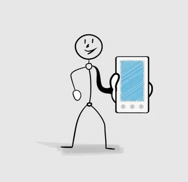 Phone in human hand Stock Illustration