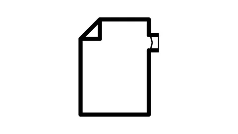 A phone icon alongside a paper folder, representing the connection between .. Video stock 334834380