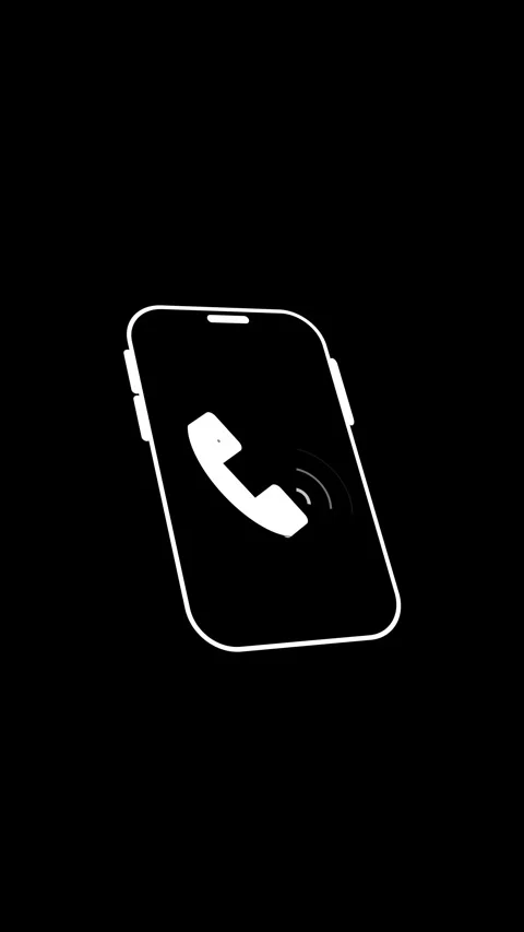 Phone icon animation inside smartphone frame. Phone icon customer support s.. Stock Footage 345966555