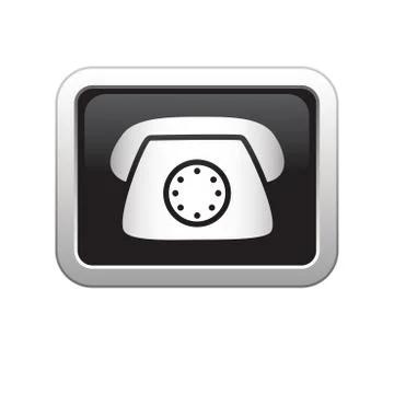 Phone icon black Stock Illustration