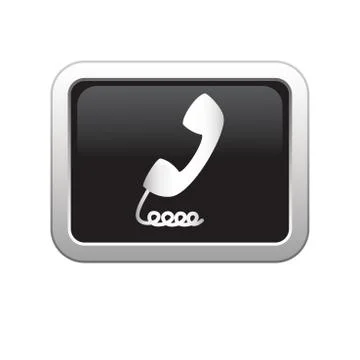 Phone icon black Stock Illustration