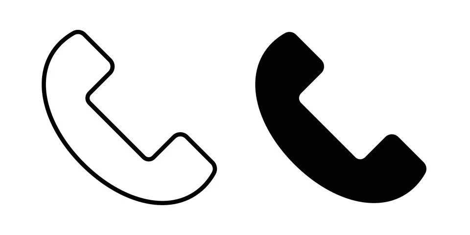Phone icon black vector isolated on white Illustrazione stock
