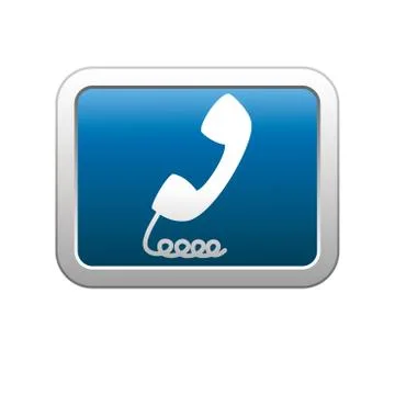Phone icon blue Stock Illustration