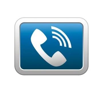 Phone icon blue Stock Illustration