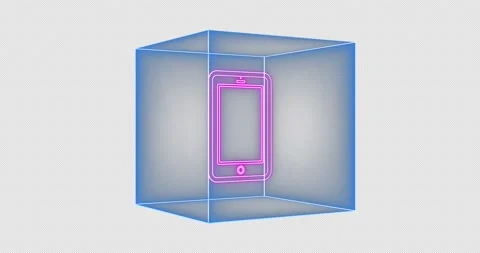 Phone Icon Box 01-alpha Stock Footage 233712513