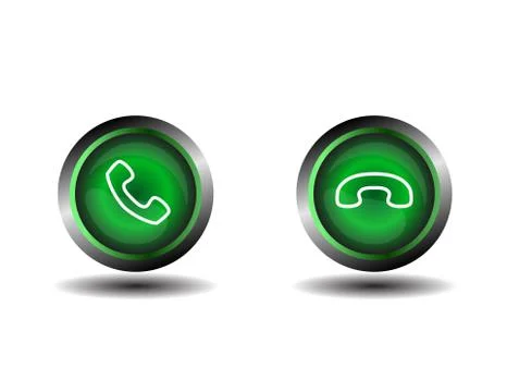 Phone icon contact button Stock Illustration
