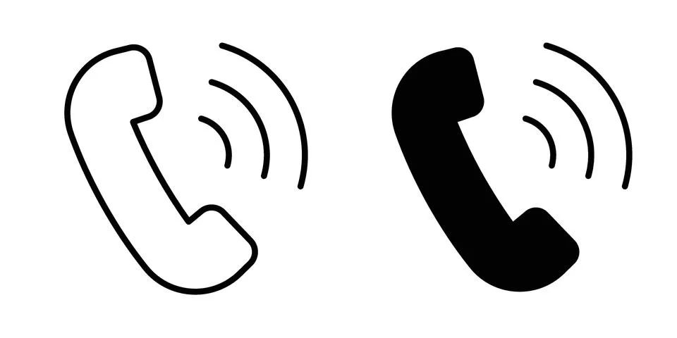 Phone icon for design projects and web UI Stock Illustration