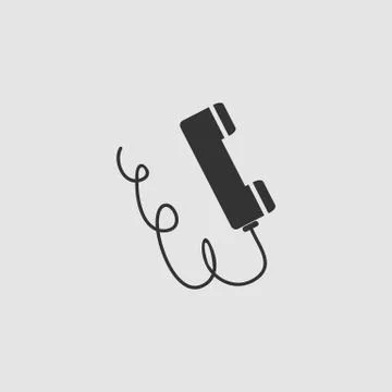 Phone icon flat. Stock Illustration