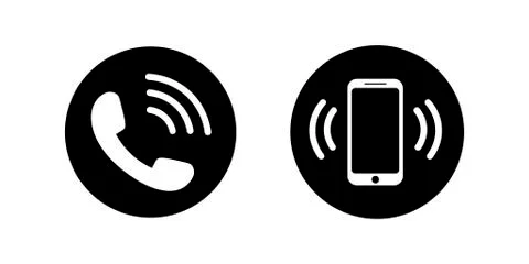 Phone icon in flat style. Call icon Stock Illustration