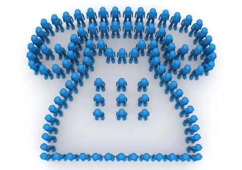 Phone icon formed by tiny characters Stock Illustration