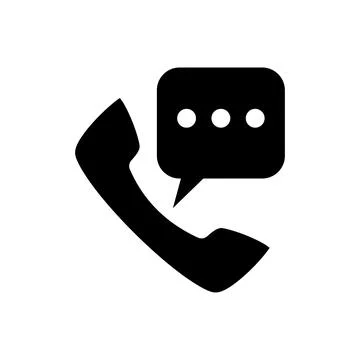 Phone Icon Isolated on White Background with Call Message Symbol Vector Stock Illustration