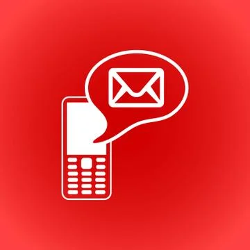 Phone icon with message stock vector illustration flat design イラスト素材