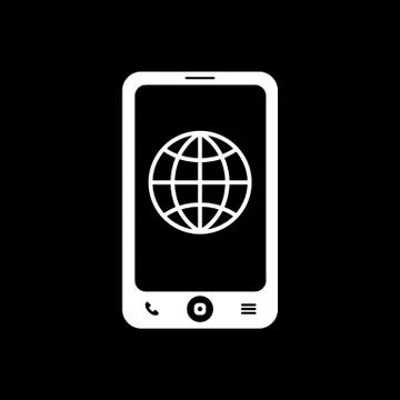 The phone icon. Network symbol. Flat イラスト素材