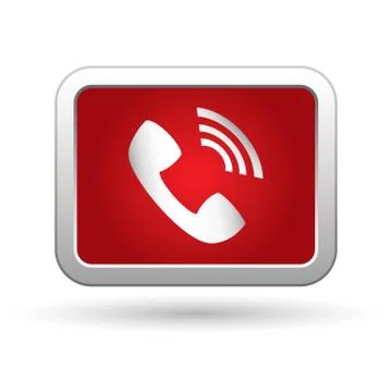 Phone icon red Illustrazione stock